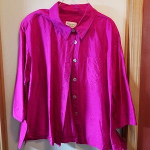 100% silk blouse sz 18